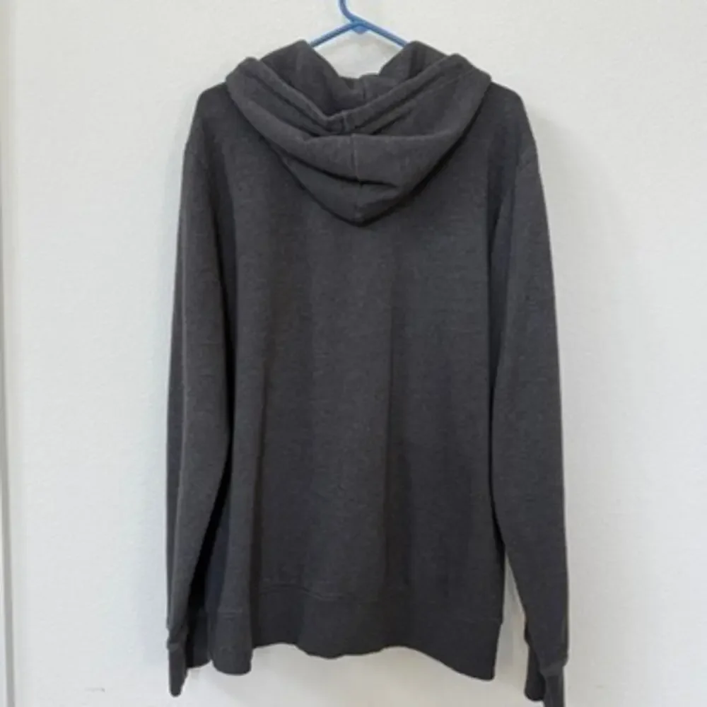 The North Face Full Zip Hoodie Charcoal‎ Gray Fleece Lined Sweatshirt Men XL
